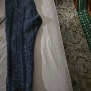 Taylor Stitch Navy Striped Pants